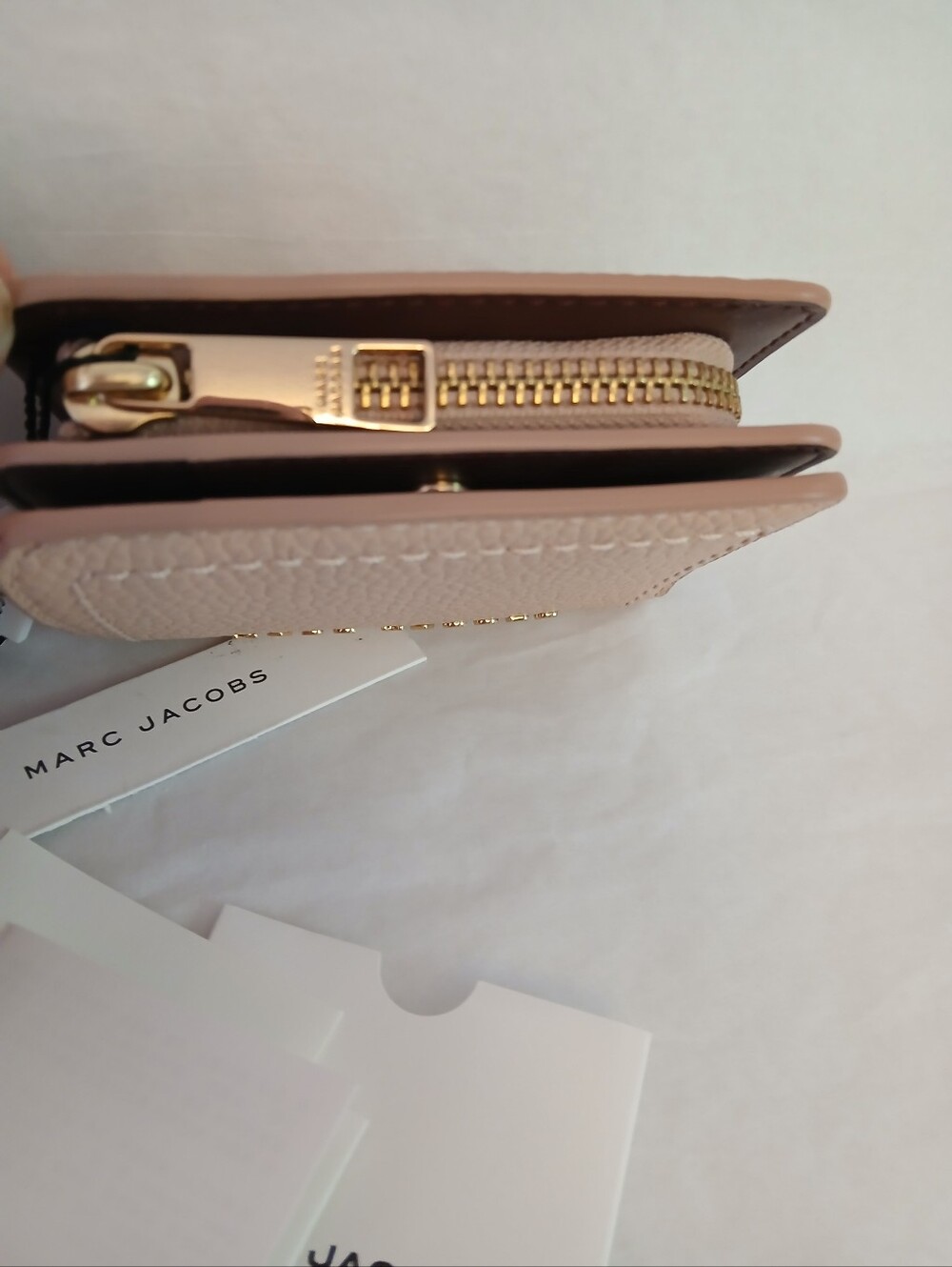 Marc Jacobs Leather The Groove Compact Mini Wallet Rose, Colorblock - Picture 5 of 11